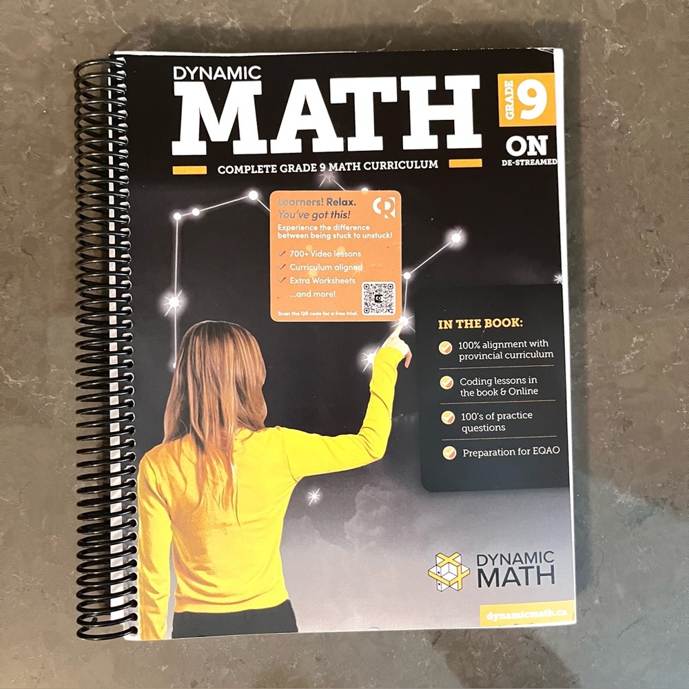 Dynamic Math Ontario Grade 9 New De-streamed Complete Curriculum Workbook